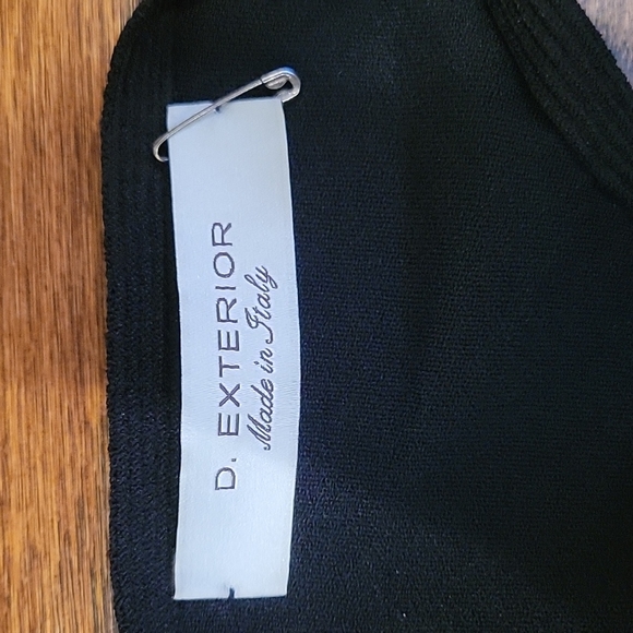 D. Exterior Black Straight Dress with Fringe Size S - Picture 4 of 5